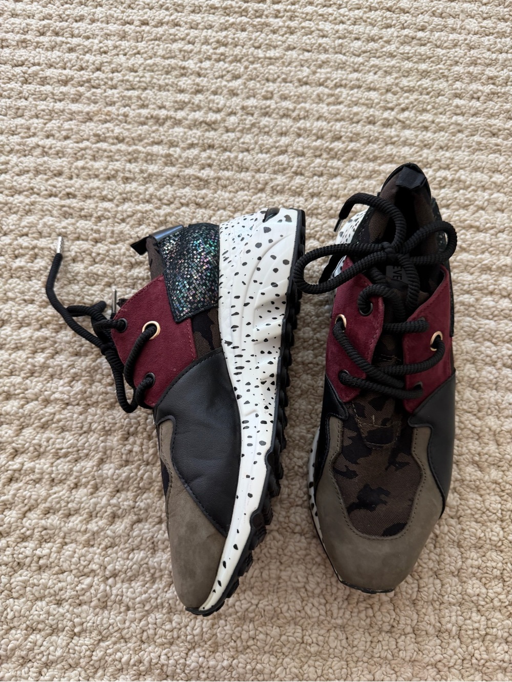 Steve Madden Cliff Sneakers in the Olive Multi
